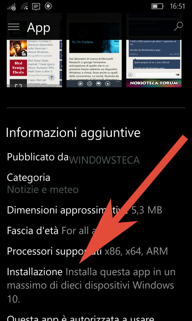 Windows 10 installazione App