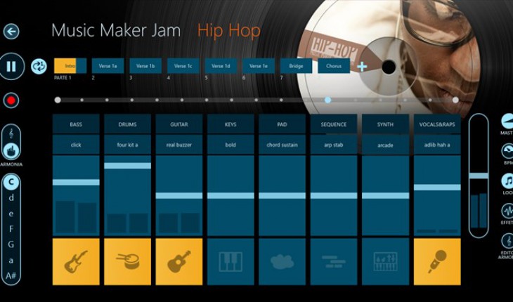 Music Maker Jam, un mixer a 8 canali per creare musica con il proprio PC o tablet Windows