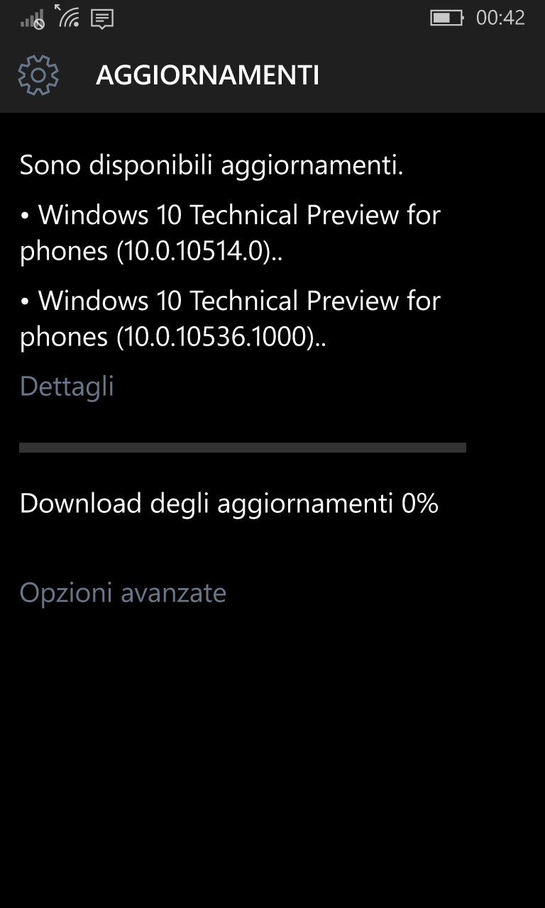 Nuova Build Preview di Windows 10 Mobile