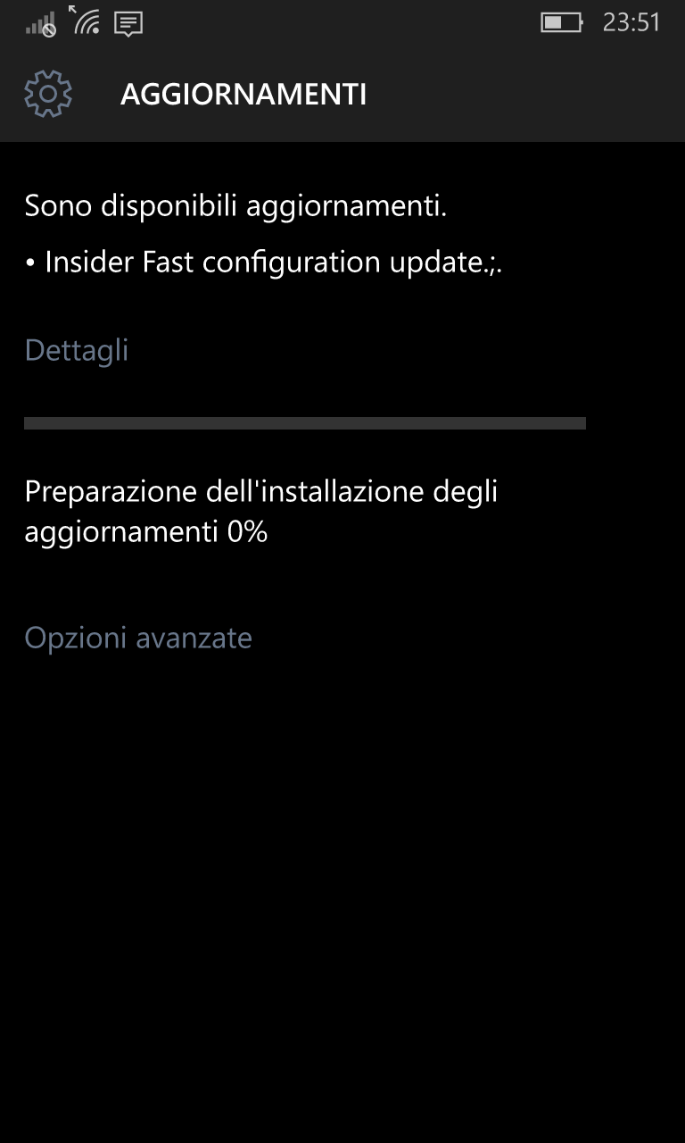 Insider Fast configuration update