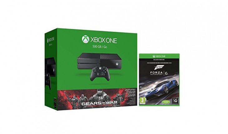 Offerta Amazon: Xbox One + Gears of War + Forza Motorsport 6 a 399 Euro