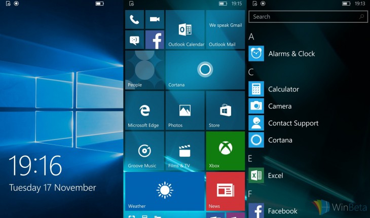 Windows 10 Mobile Preview, immagini della Build 10586.11 che potrebbe arrivare a breve agli insider