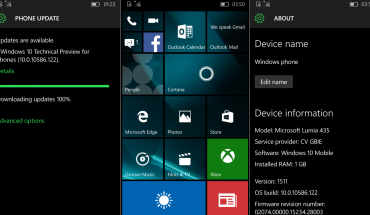 Microsoft sta testando internamente la Build 10586.122 di Windows 10 Mobile
