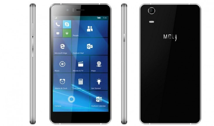 Moly W5, un nuovo device con Windows 10 Mobile di serie (per il mercato USA)
