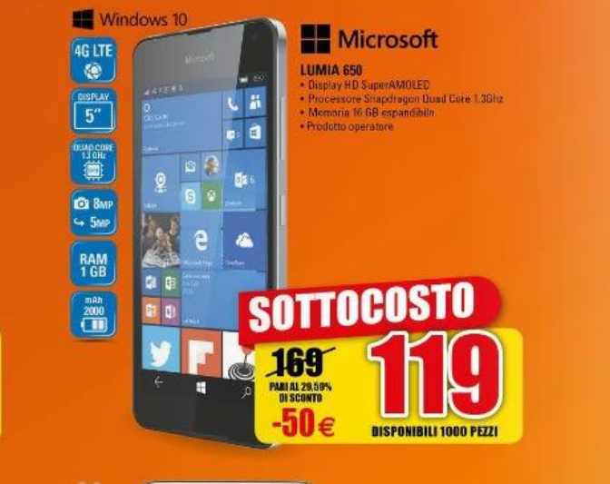 Lumia 650 SottoCosto