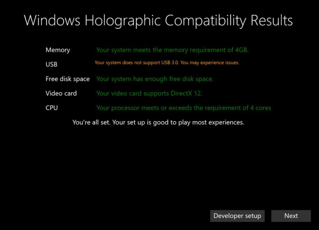 Requisiti Windows Holographic
