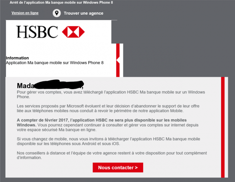 mail di HSBC