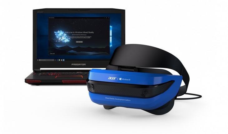 Microsoft annuncia l’arrivo del Windows Mixed Reality dev kit per gli sviluppatori e Acer il suo Visore VR