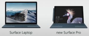 Surface Laptop e Surface Pro 2017