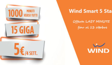 Passa a Wind con Wind Smart 5 Star e avrai 15 GB e 1000 minuti a soli 5 Euro ogni 4 settimane