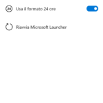 Impostazioni Microsoft Launcher