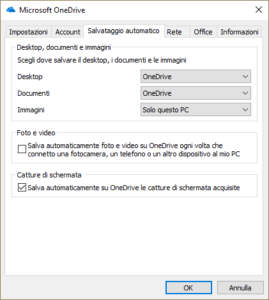 OneDrive - Salvataggio Automatico