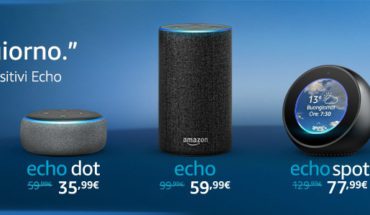 I dispositivi Echo di Amazon con Alexa integrato arrivano in Italia, con uno sconto fino al 40%