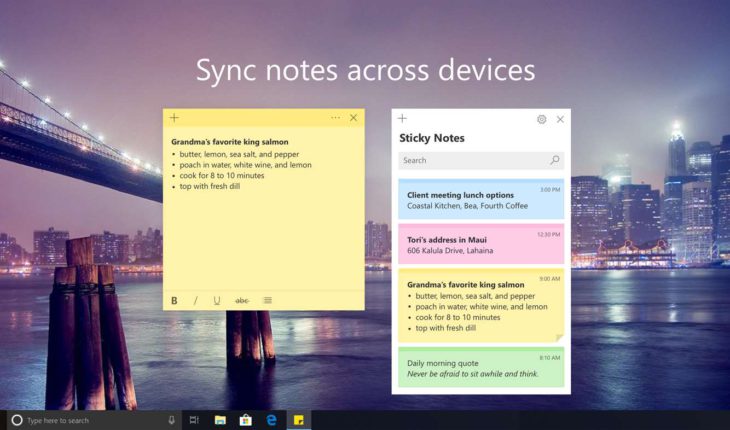 Sticky Notes per Windows 10 si aggiorna alla v3.0 portando sincronizzazione, “home” e tema scuro