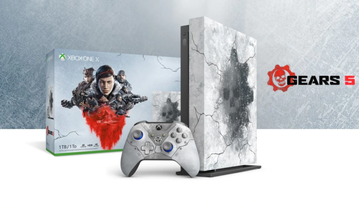 Microsoft lancia Xbox One X 1 TB Gears 5, con serigrafia del Crimson Omen sulla scocca